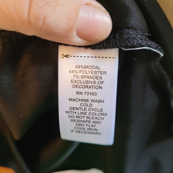 Cable & Gauge Black Modal Shirt Dress with Hood - Medium - Picture 3 of 4